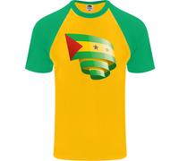 Fruit of the Loom Maglia Baseball Uomo a Maniche Corte Flag Sao Tome e Principe