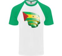 Fruit of the Loom Maglia Baseball Uomo a Maniche Corte Flag Sao Tome e Principe