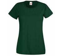 Fruit Of The Loom - Maglia Manica Corta - Donna (L) (Verde bottiglia)