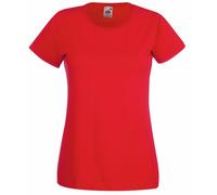 Fruit Of The Loom - Maglia Manica Corta - Donna (M) (Rosso)
