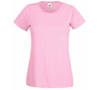 Fruit Of The Loom - Maglia Manica Corta - Donna (XL) (Rosa Chiaro)