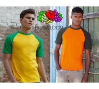 FRUIT OF THE LOOM Maglie manica corta 50 pezzi BASEBALL T-shirt BICOLORE MAN