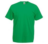Fruit of the Loom - Maglietta 100% Cotone - Uomo (M) (Verde Kelly)