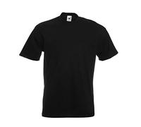 Fruit of the Loom - Maglietta 100% Cotone - Uomo (XXL) (Nero)