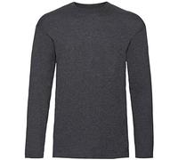 Fruit of the Loom Maglietta a maniche lunghe per bambini, grigio scuro, M