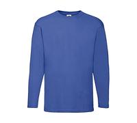 Fruit of the Loom - Maglietta a maniche lunghe "Value Weight LS" / blu, L
