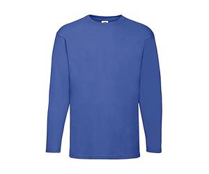 Fruit of the Loom - Maglietta a maniche lunghe "Value Weight LS" / blu, L