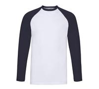Fruit of the Loom Maglietta Baseball Contrasto Manica Lunga Adulto (PC5798)
