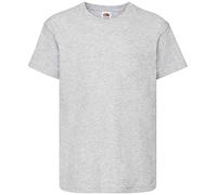 Fruit of the Loom, Maglietta da bambina, colore grigio/grigio chiaro, 104 cm