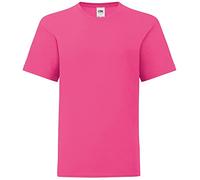 Fruit of The Loom Maglietta da Bambino, Rosa Fucsia, 3-4 Anni