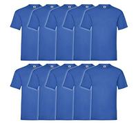 Fruit of The Loom - Maglietta da Ragazzo, 10 Pezzi Blu (Blu Reale). 3-4 Anni