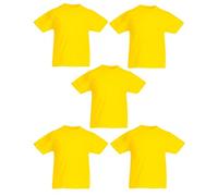Fruit of the Loom, Maglietta da ragazzo, 61-019-0, confezione da 5, Giallo, 7-8 Anni