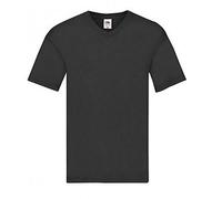 Fruit of the Loom, Maglietta da uomo con scollo a V, Nero , XL