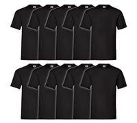 Fruit of the Loom Maglietta da uomo – confezione da 10, nero (deep black), taglia 2XL