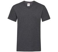 Fruit of the Loom Maglietta da uomo Valueweight con scollo a V, grigio scuro, M