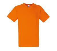 Fruit of the Loom - Maglietta da uomo Valueweight Maglietta con scollo a V, Uomo, Fruit of the Loom - V-Neck T-Shirt 'Value Weight', Orange, S