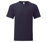Fruit of the Loom – Maglietta iconica da uomo, Blu scuro, L