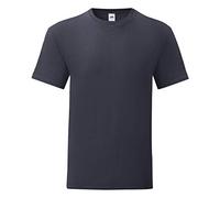Fruit of the Loom Maglietta iconica da uomo (M) (blu scuro), Blu scuro, M