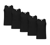 Fruit of the Loom Maglietta intima da uomo Athletic M L XL XXL 3XL 4XL 5XL anche set di colori (1/5 pezzi), nero e nero, XXXXL