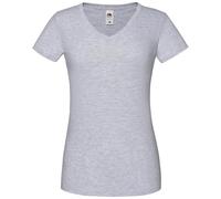 Fruit of the Loom Maglietta Ladies Iconic 150 V-Neck, grigio, L