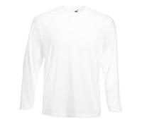 Fruit of the Loom Maglietta Manica Lunga Value Bianco XL