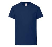 Fruit Of The Loom, maglietta per bambini nera, tutte le età Navy 14-15 Anni