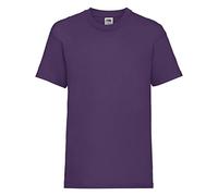 Fruit Of The Loom, maglietta per bambini nera, tutte le età Purple 9 anni
