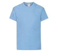 Fruit Of The Loom, maglietta per bambini nera, tutte le età Sky Blue 14-15 Anni