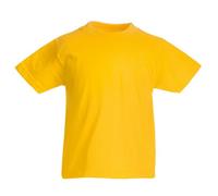 Fruit Of The Loom, maglietta per bambini nera, tutte le età Yellow 5-6 Anni