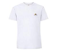 Fruit of the Loom Maglietta Ringspun Premium con logo vintage sul petto, Bianco - Logo vintage piccolo, XXL