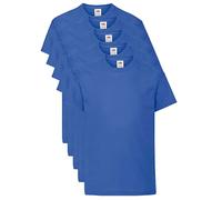 Fruit of The Loom Maglietta Unisex per Bambini, Confezione da 5, Blu Reale, 12-13 Anni