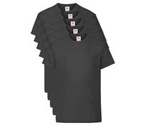 Fruit of the Loom T Originale Shirt, Black, 5-6 Anni (Pacco da 5) Unisex-Bambini e Ragazzi