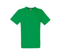 Fruit of the Loom - Maglietta Valueweight Manica Corta Scollo a V - Uomo (XXL) (Verde Kelly)