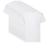 Fruit of the Loom - Magliette Basic Unisex da 10 Pezzi, Grigio Cenere, Tinta Unita, Manica Corta, Taglia M