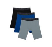 Fruit of The Loom Men's Breathable Lightweight Micro-Mesh Long Leg Boxer Brief, Assorted, X-Large