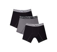 Fruit of the Loom Men's Breathable Underwear with Tri Technology, Boxer Brief - Performance Cooling - 3 Pack - Black/Grey, Large