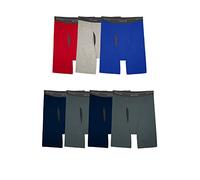 Fruit of The Loom Men's Coolzone Boxer Briefs, Long Leg-7 Pack-Assorted Colors, Medium