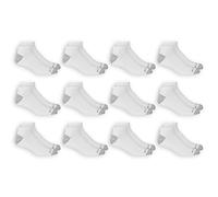 Fruit of the Loom Men's Dual Defense Low Cut Socks 12 Pair, White/Grey, Shoe Size: 6-12