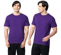 Fruit of the Loom Men's Eversoft Cotton T-Shirts (Regular and Big & Tall), Crew-2 Pack-Purple, X-Large