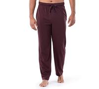 Fruit of the Loom Men's Extended Sizes Jersey Knit Sleep Pajama Lounge Pant (1 & 2 Packs) Pantalone del Pigiama, Rosso Scuro, L Uomo