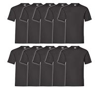Fruit of the Loom Mens Original Pack, T-Shirt Uomo, Nero (Black), X-Large