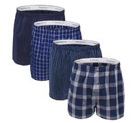 Fruit of the Loom Men's Premium Woven Boxer (4 Pack), Blues, Large