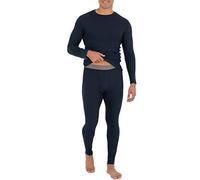 Fruit of The Loom Men's Recycled Waffle Thermal Underwear Set (Top And Bottom), Navy, X-Large
