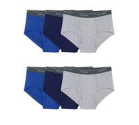 Fruit of The Loom Men's Tag-Free Cotton Briefs, Big Man-6 Pack-Assorted, 3X-Large