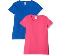 Fruit of The Loom Model_Name, Top Donna, Multicolore (Royal/Fuchsia), S