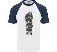 Fruit of the Loom Monkey Music Ghetto Blaster T-Shirt Baseball Uomo