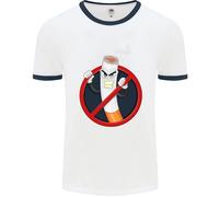Fruit of the Loom No Smoking Uomo Ringer T-Shirt Cotone Girocollo