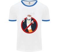 Fruit of the Loom No Smoking Uomo Ringer T-Shirt Cotone Girocollo