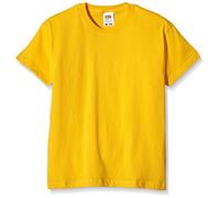 Fruit of the Loom Original T. Maglietta, Giallo (Sunflower Yellow), 10-11 Anni (Taglia Produttore: 140 cm) Bambini e Ragazzi-Bambine e Ragazze
