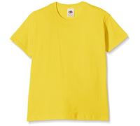 Fruit of the Loom 61-019-0-T-shirt Da bambino, unisex Giallo (Yellow) 12-13 anni (Dimensioni Produttore:34)